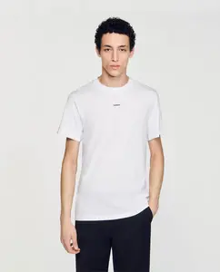 Мужская футболка с коротким рукавом и круглым вырезом Sandro, белый