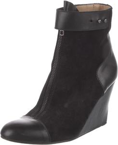 Женские ботильоны YDN с круглыми носками, молнией, на танкетке и высоком каблуке, с ремешком на щиколотке, сексуальные, для официальных мероприятий, на выпускной, размеры 4-15 US, Black