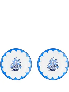 Набор jaipur из двух десертных тарелок, 23 см, Aquazzura Casa, синий