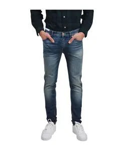 Выцветшие мужские джинсы зауженного кроя Pt Torino, синий