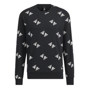 Толстовка adidas Fi Bp1 Aop Swt Full Print Logo Sports Round Neck Pullover Black, черный