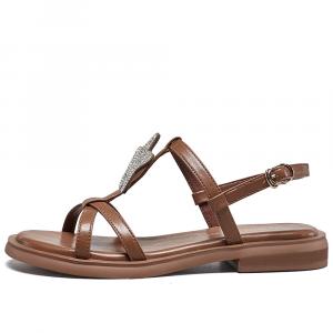 YEARCON Женские сандалии с одной застежкой коричневые, цвет Brown