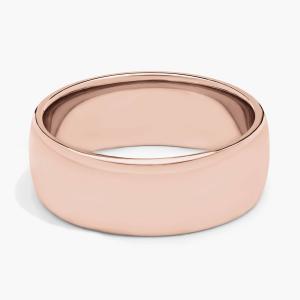 Обручальное кольцо Skyline Comfort Fit из 14-каратного розового золота (8 мм) Blue Nile
