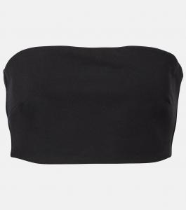 Укороченный топ без бретелек Palladium Staud, черный