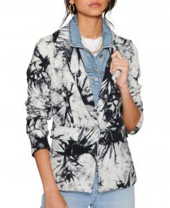 Женский блейзер Helen со съемными джинсовыми вставками Blue Revival, Black/white/tie dye