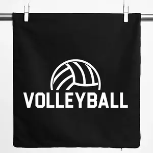 Наволочка Huuraa с надписью Волейбол в подарок, 40x40 см, черный хлопок, подарок для волейбола Hellweg Druckerei