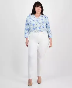 Джинсы Lexington Straight-Leg больших размеров Jones New York, белый