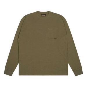 Футболка Drew House Basic Longsleeve Pocket T-shirt 'Midnight Olive', оливкого-зеленый