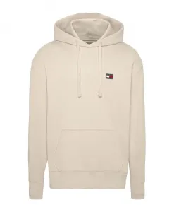 Бежевая толстовка с капюшоном и нашивкой с логотипом. Tommy Jeans, бежевый