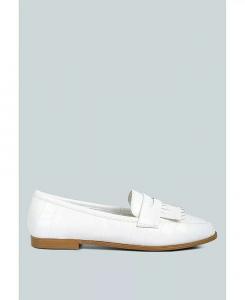 повседневные лоферы из лакированного полиуретана London Rag, белый