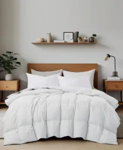 Ультрамягкое и легкое одеяло из гусиного пуха, размер Twin Unikome, белый