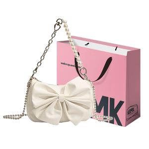 Сумка PU Crescent через плечо Тот Шоппинг Средний размер Женская Белая NOMK Экрю