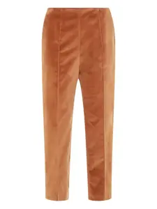 Бархатные брюки со швами Marni, коричневый