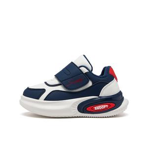 SNOOPY Теплые детские кроссовки с противоскользящей амортизацией, темно-синие, белые