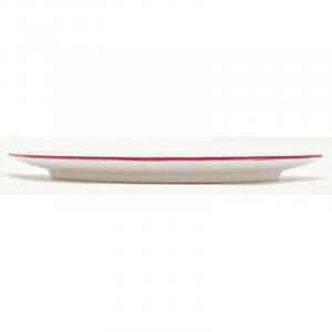 Тарелка бордоский олень овальная 33х26х2,5 см Gmundner Keramik, бело-красный