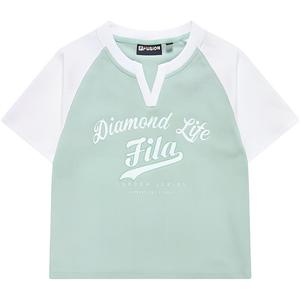 Футболка женская Благородный зеленый FILA FUSION, Светло-зеленый