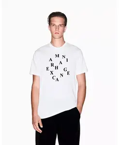 Мужская футболка с круговым принтом и надписью A|X Armani Exchange