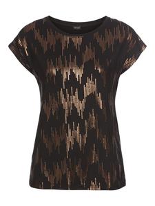 черно-золотая рубашка с круглым вырезом Laura Scott