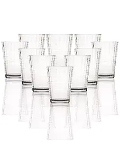 Набор Matrix из 10 стаканов для сока объемом 7 унций Circleware, clear