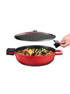 Глубокая сковорода с крышкой БОРДО ø 28 см красного цвета Tescoma, 28 см