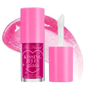 Нелипкий блеск для губ Kissing Jelly Too Faced, 0.15 oz, Raspberry