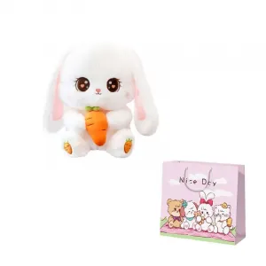 FANNIKEER Милый маленький белый кролик с морковкой плюшевая кукла высота 60см