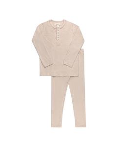 Унисекс комплект для отдыха с сердечками и звездами в технике пойнтель - Baby, Little Kid Ely's & Co., коричневый