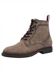 Ботильоны из серо-коричневой замши Tamaris