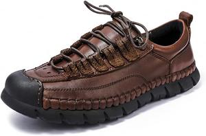 Женские оксфорды в стиле панк, мужские тактические военные кожаные ботинки на шнуровке для улицы, модные винтажные водонепроницаемые рабочие ботильоны HFUHLK, Brown 855