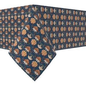 Квадратная скатерть, 100% хлопок, 52x52 дюйма, цветочный 145