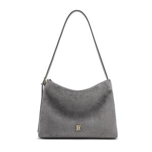 ELLE Кожаная подмышечная сумка через плечо для женщин Burgundy/Gray