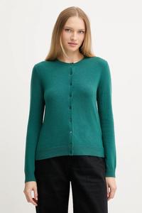 Шерстяной кардиган United Colors Of Benetton, бирюзовый