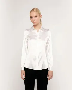 Женская блузка гладкая из эластичного шелка Mirto, белый