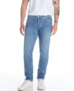 Мужские джинсы-вакеро прямого кроя с пятью карманами Replay, синий