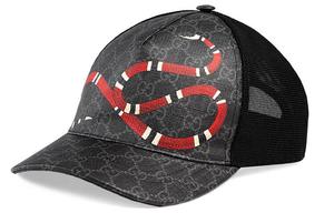 Кепка мужская Gucci Kingsnake Print, черный