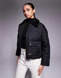 Стеганая короткая куртка Barbour International Juliana черного цвета