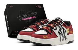 Кроссовки для скейтбординга Chunky Liner унисекс с низким верхом, золотистые MLB, White Red Gold