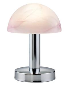 Настольная лампа MeineWunschleuchte Lila/Weiß per Touch dimmbar, мраморный белый декор - серебро