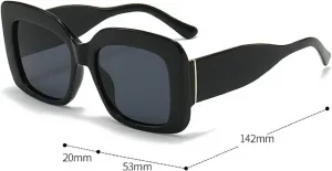 Прямоугольные солнцезащитные очки в крупной оправе для женщин, модные ретро-очки, очки для мужчин и мужчин, унисекс 8310 Melrose, Black Leopard