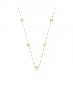 Цепочка-Колье Mariner Link Station с покрытием из 14-каратного золота и кубическим цирконием Rachel Glauber, gold