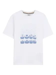 Футболка с логотипом Boss Kidswear, белый
