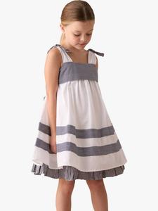 Детское платье с завязками на плечах Angel & Rocket, White