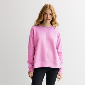 Женский свитер с комбинированной резинкой Sonoma Goods For Life, Melrose Pink