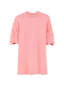 Платье с присборенными рукавами Fariba Bellerose Kids, розовый