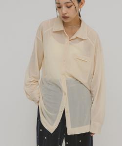 Прозрачная свободная рубашка Kbf, цвет Beige