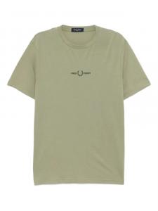 Fred Perry футболка с вышивкой, зеленый