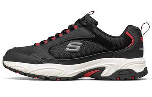 Кроссовки для бега Alertness мужские с низким верхом, черные/белые/красные Skechers