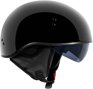 Шлем полуоткрытый TORC T59 с визором, черный