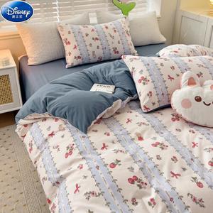 Disney Комплект постельного белья 4 предмета, 1.2м, пододеяльник 150*200см, ультрамягкий велюр, цвет Lanyan