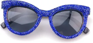 Женские солнцезащитные очки Melrose Diamond, уникальные, ручной работы, роскошные, со стразами, модные, хроматические, UV400, 97565, Black